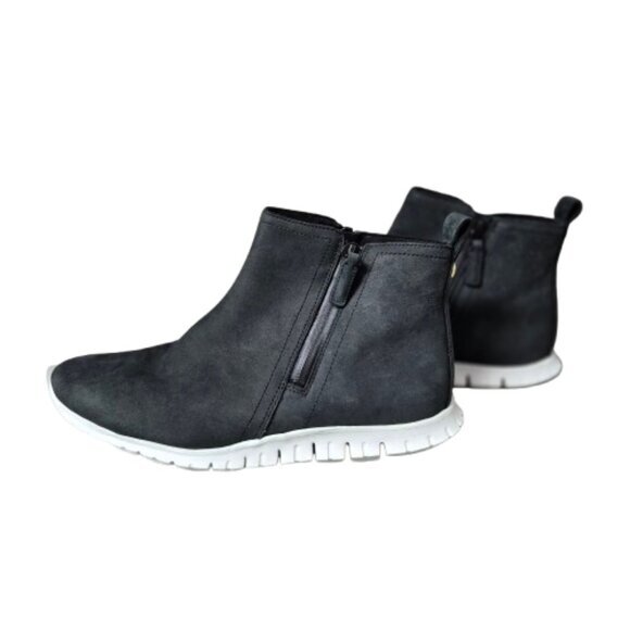 Cole Haan Shoes - 6.5 Cole Haan ZeroGrand Black Nubuck Waterproof Ankle Boots